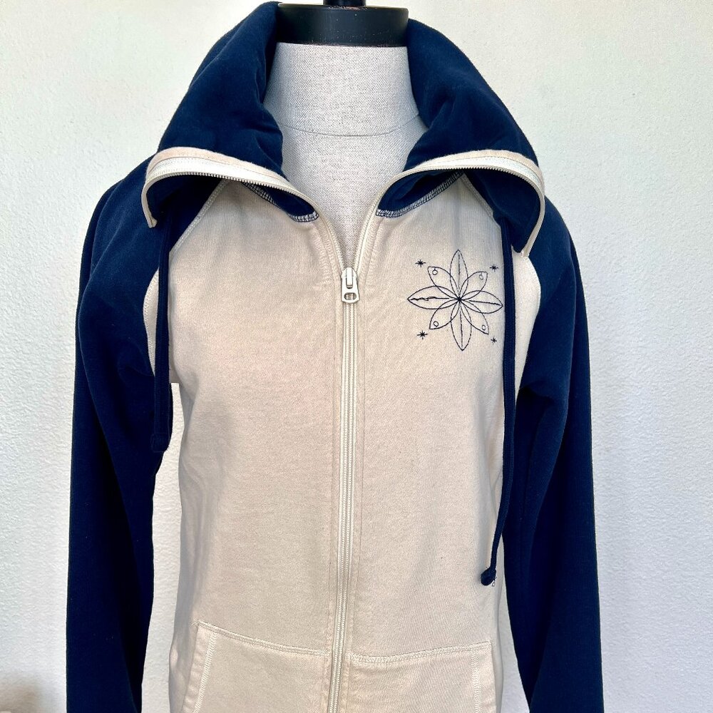 Burton Indie Trip - Full Zip Up Jacket - Women's - Navy & Cream - Size Small